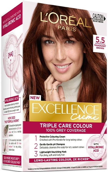 L'Oreal Paris Excellence Creme 5.5 Mahogany Brown Hair Colour