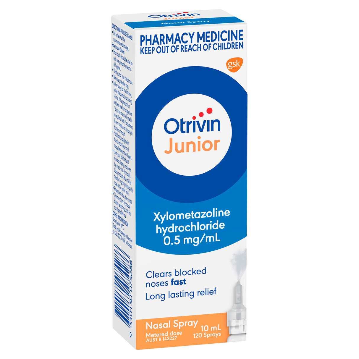 Otrivin Junior Nasal Spray 10mL (EXP: 01/09/2026)