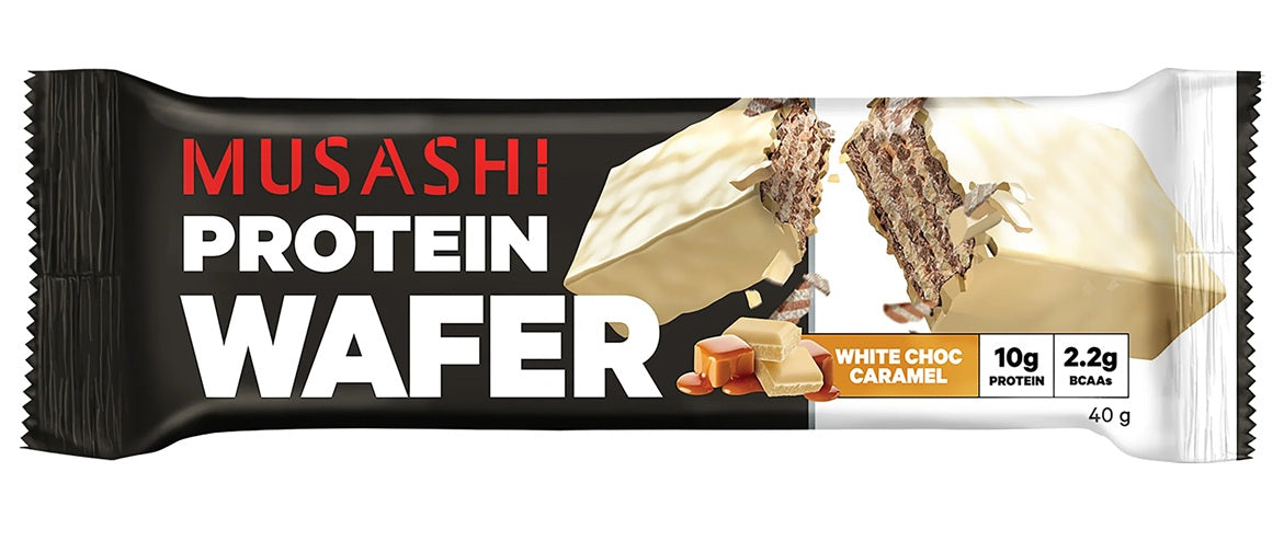 Musashi Protein Wafer Bar White Chocolate Caramel 40g (EXP: 05/08/2026)
