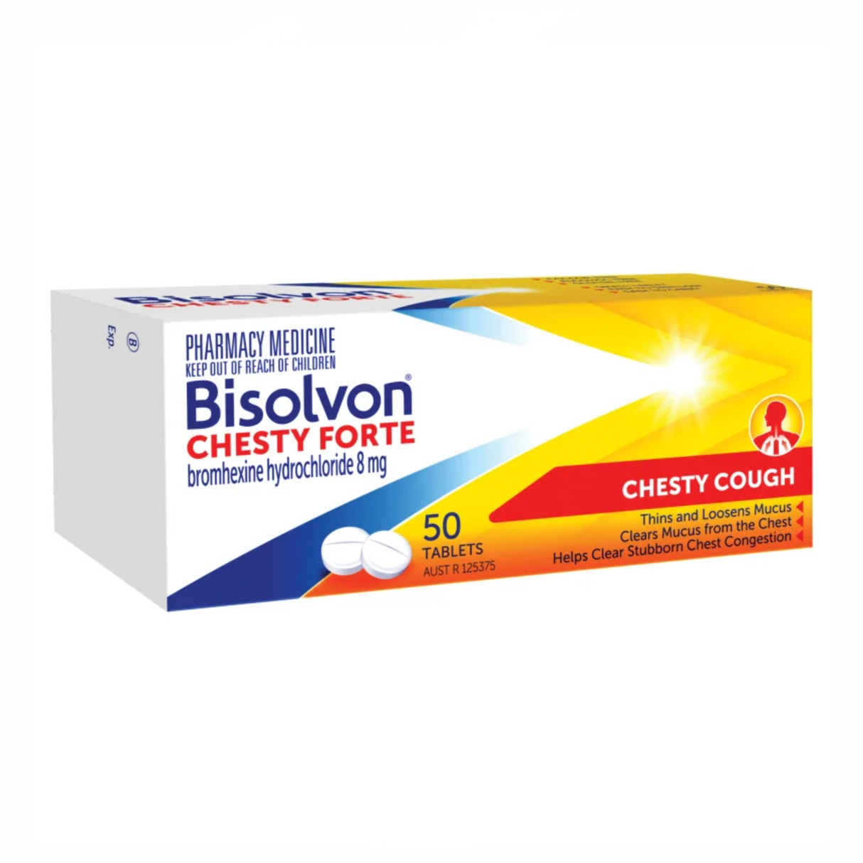 Bisolvon Chesty Forte 8mg 50 Tablets (EXP: 01/09/2026)