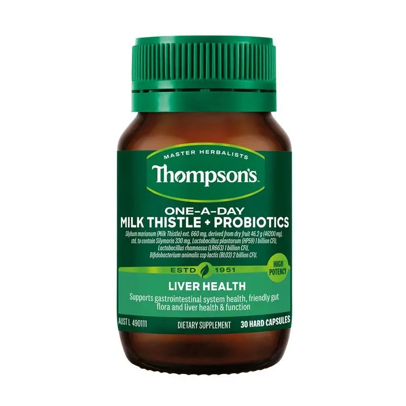 Thompson's One-A-Day Milk Thistle + Probiotics 30 Capsules