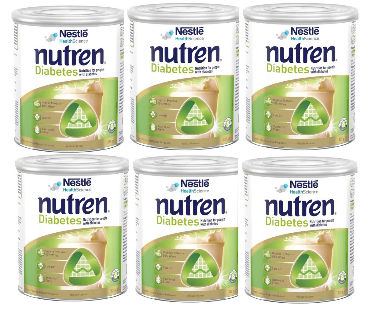 Nestle Nutren Diabetes Vanilla Flavour 825g x 6 BUNDLE