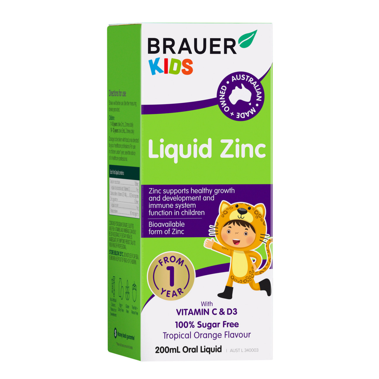 Brauer Baby & Kids Liquid Zinc 200ml
