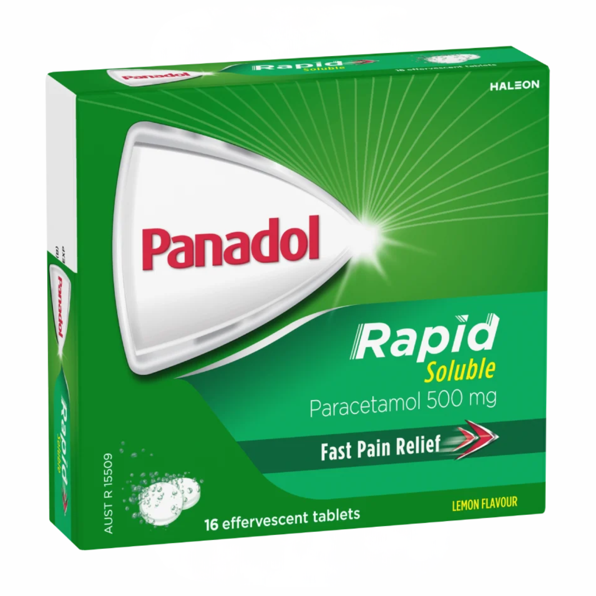 Panadol Rapid Soluble 16 Effervescent Tablets - Lemon (S2)