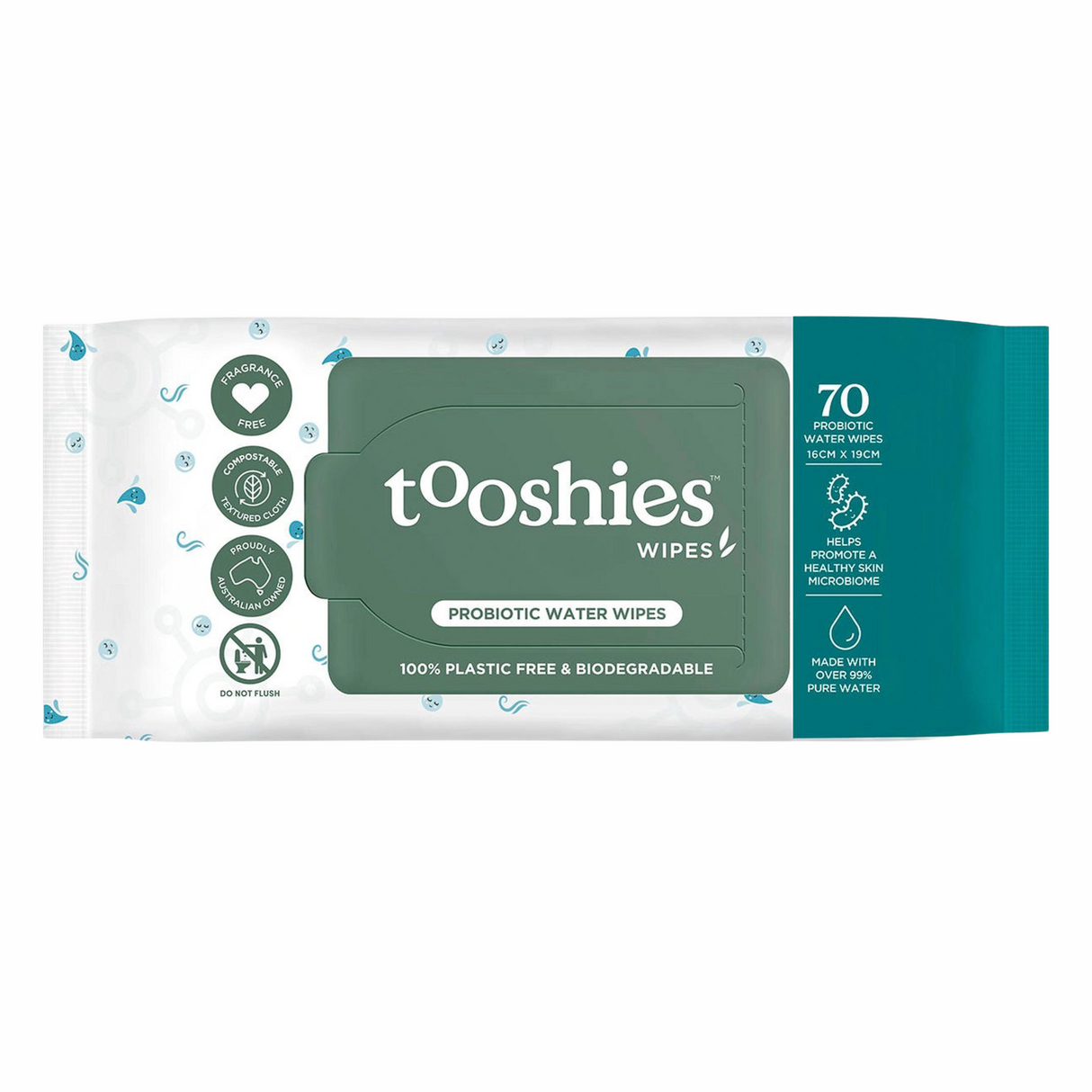 Tooshies Probiotic Water Wipes 70 Pack