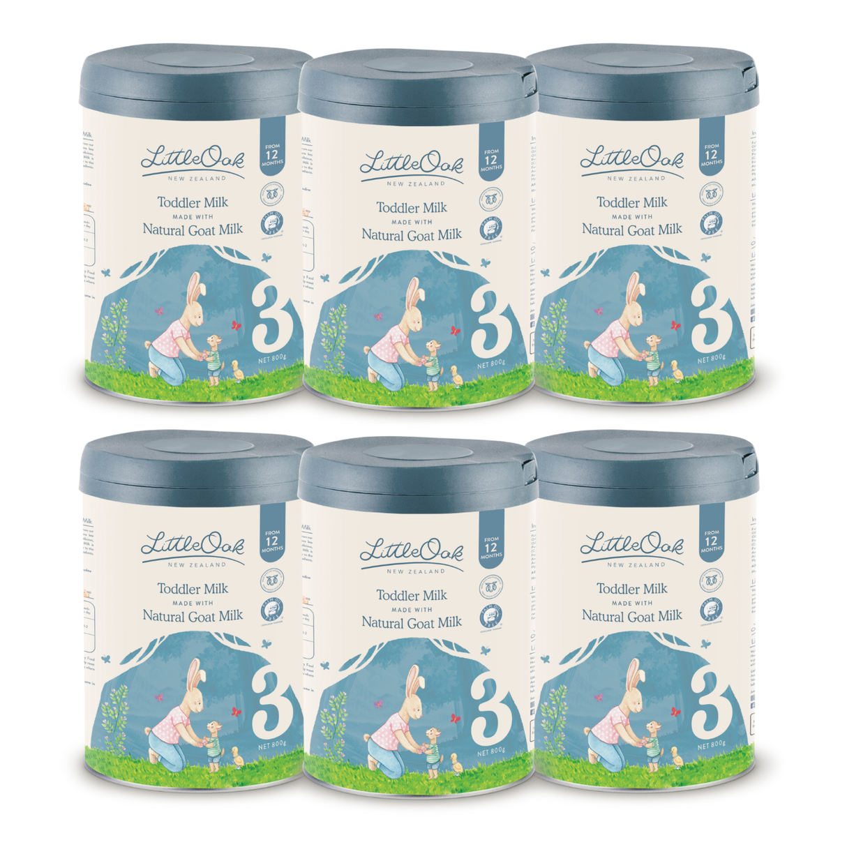LittleOak Toddler Milk with Natural Goat Milk Stage 3 800g X 6 BUNDLE