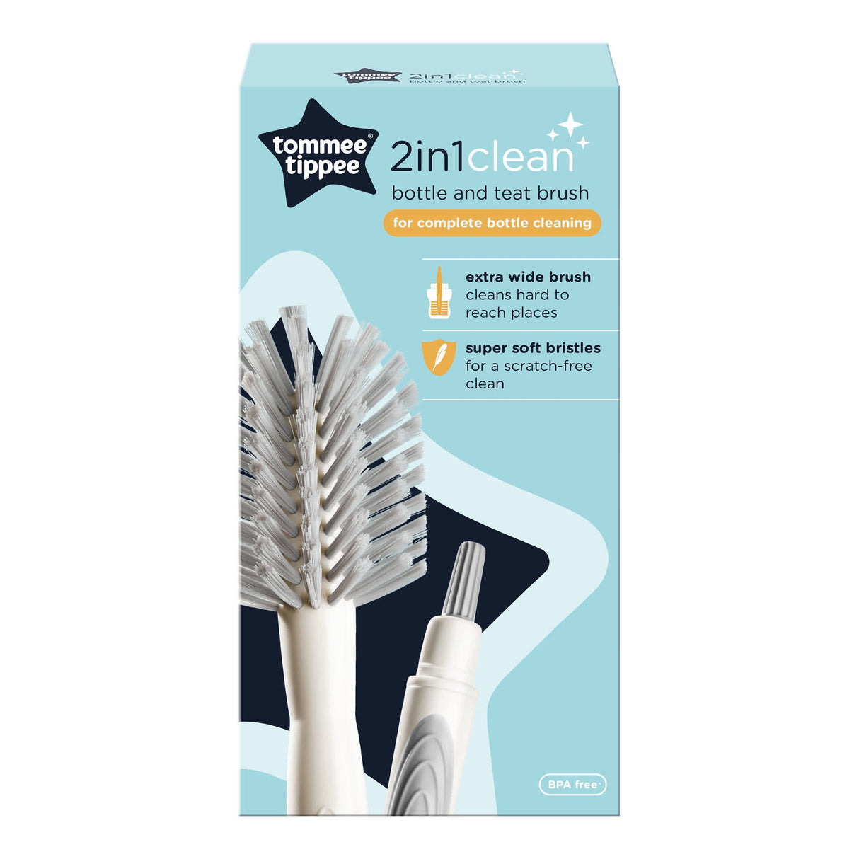 Tommee Tippee 2-in-1 Baby Bottle & Teat Brush