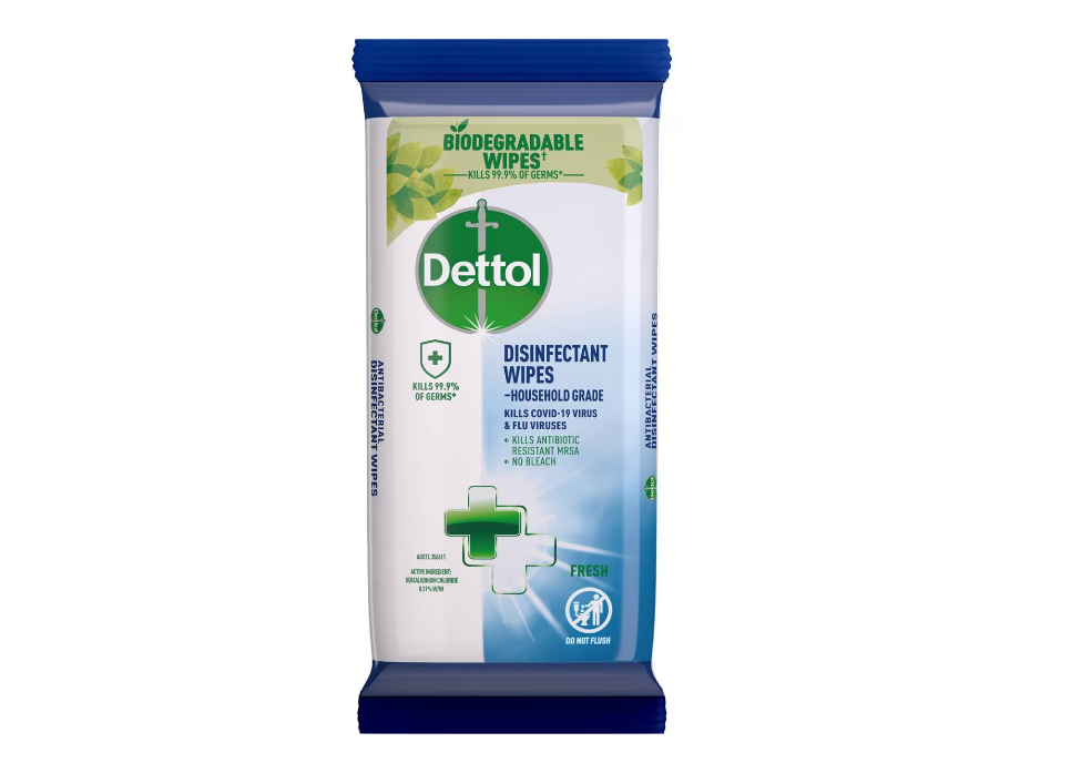 Dettol Multipurpose Disinfectant Cleaning Wipes Fresh 45 Pack