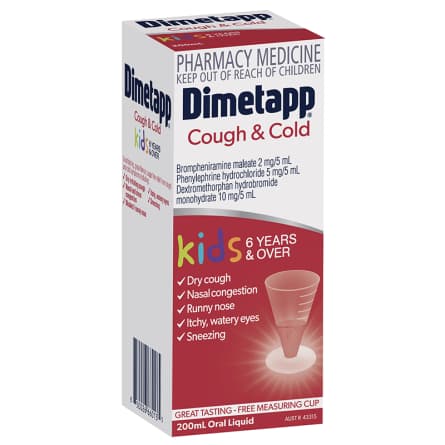 Dimetapp Kids Cough and Cold 6 years+ 200ml