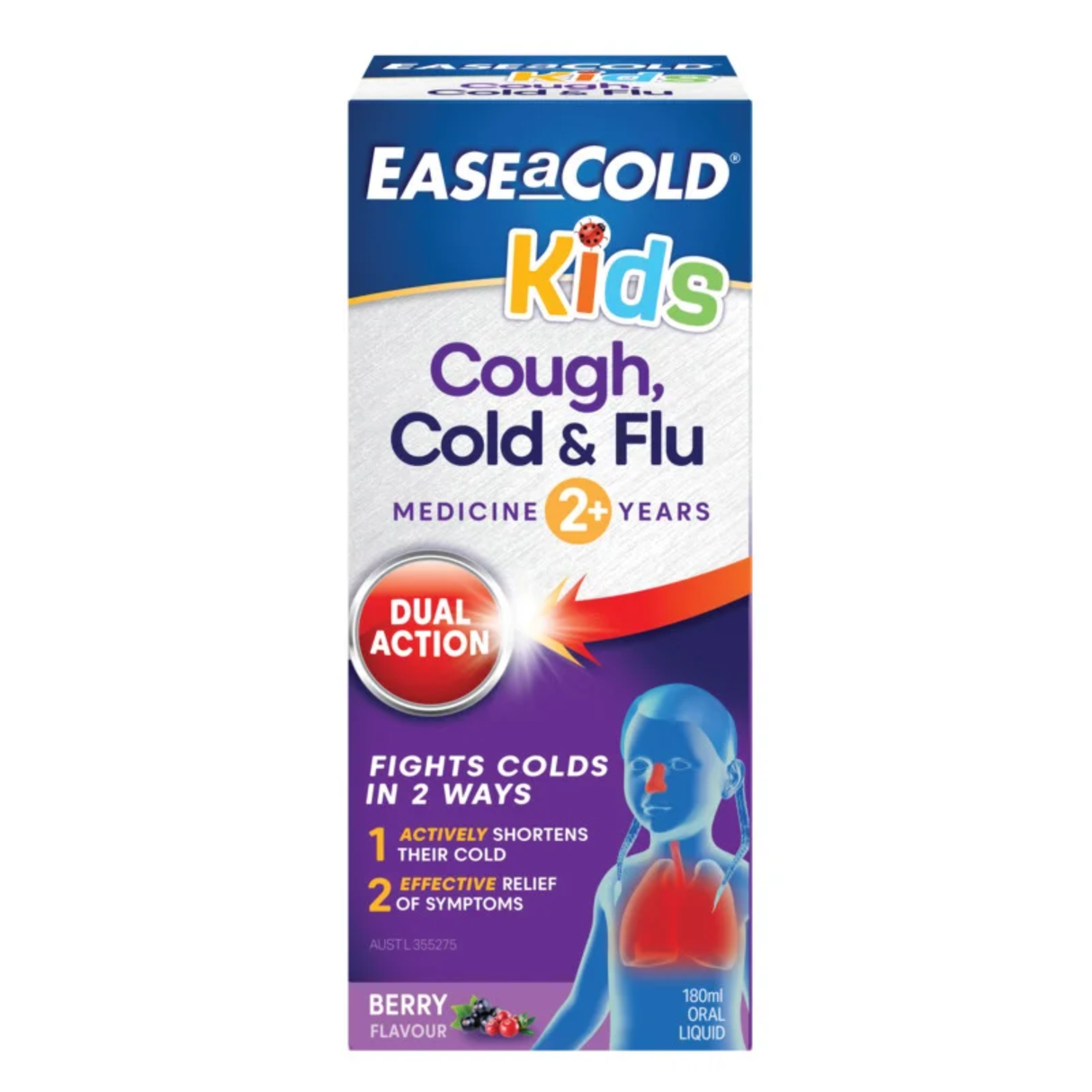 Ease A Cold Kids Cough Cold & Flu 2+ Years 180ml