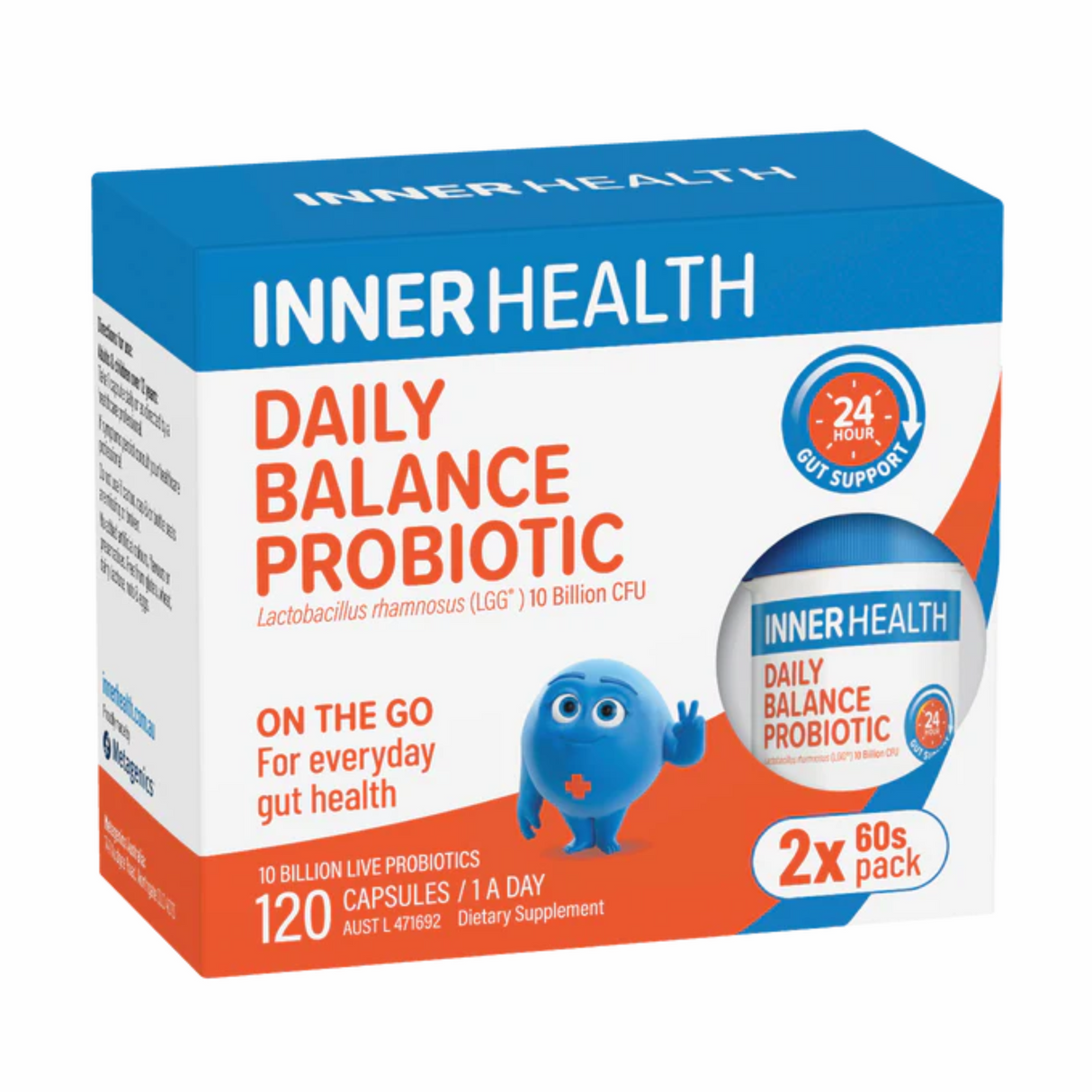 Inner Health Daily Balance Probiotic (On the Go) 120 Caps