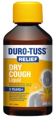 Duro-Tuss Relief Dry Cough Liquid 3 Years+ 200mL (EXP: 01/09/2026)
