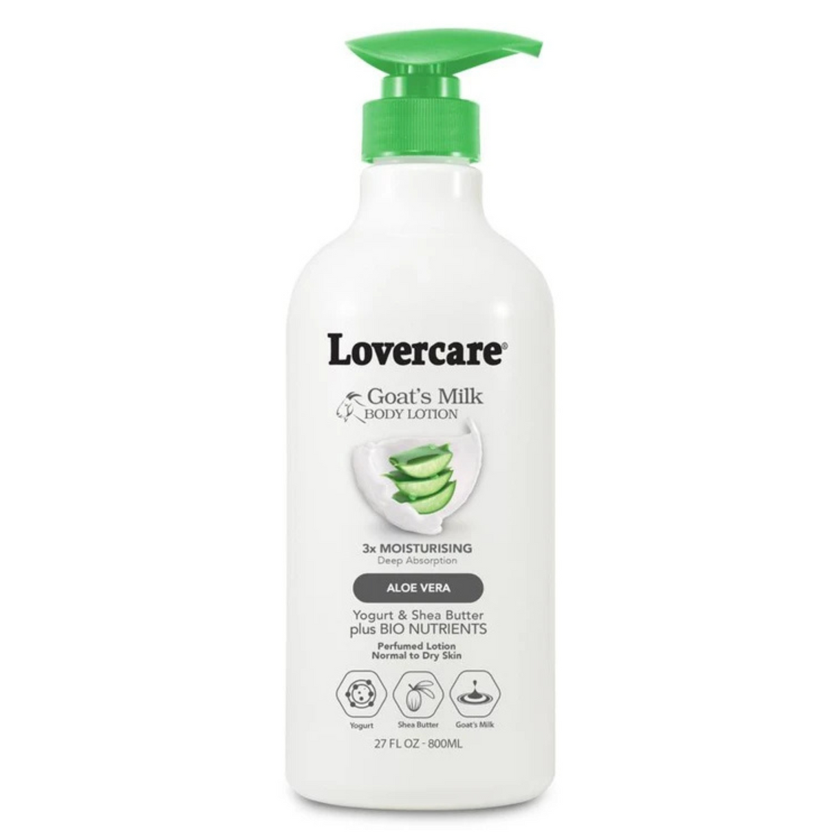 Lovercare Goat's Milk Body Lotion 800mL - Aloe Vera