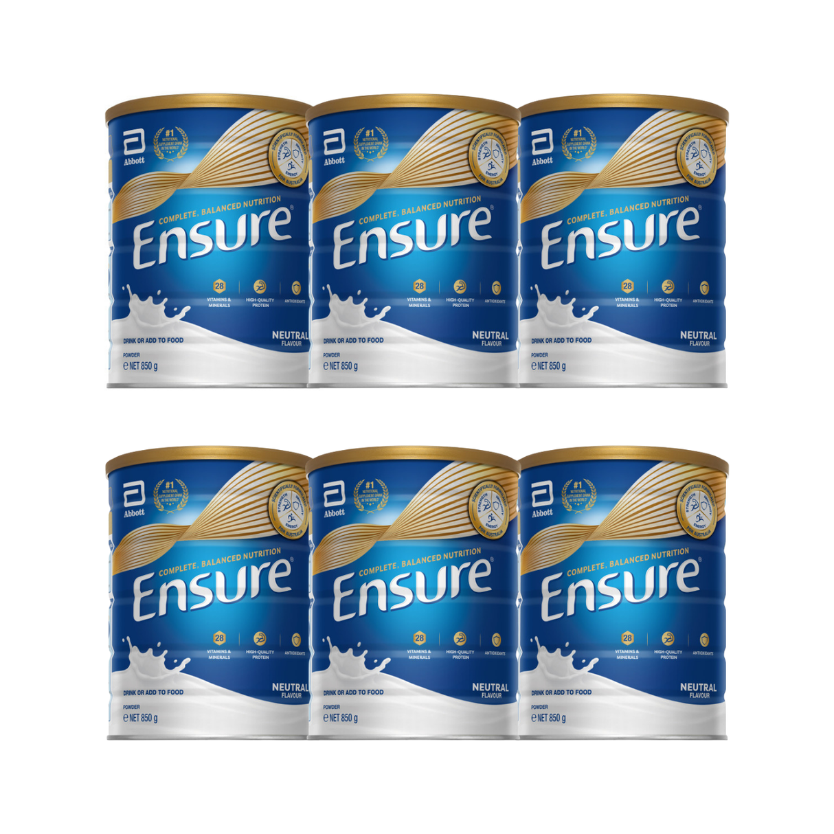 Ensure Powder Neutral 850g X 6 BUNDLE