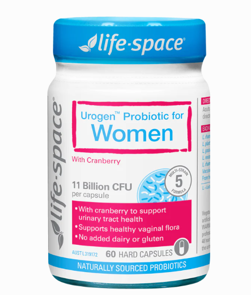 Life Space Urogen Probiotic for Women with Cranberry 60 Capsules