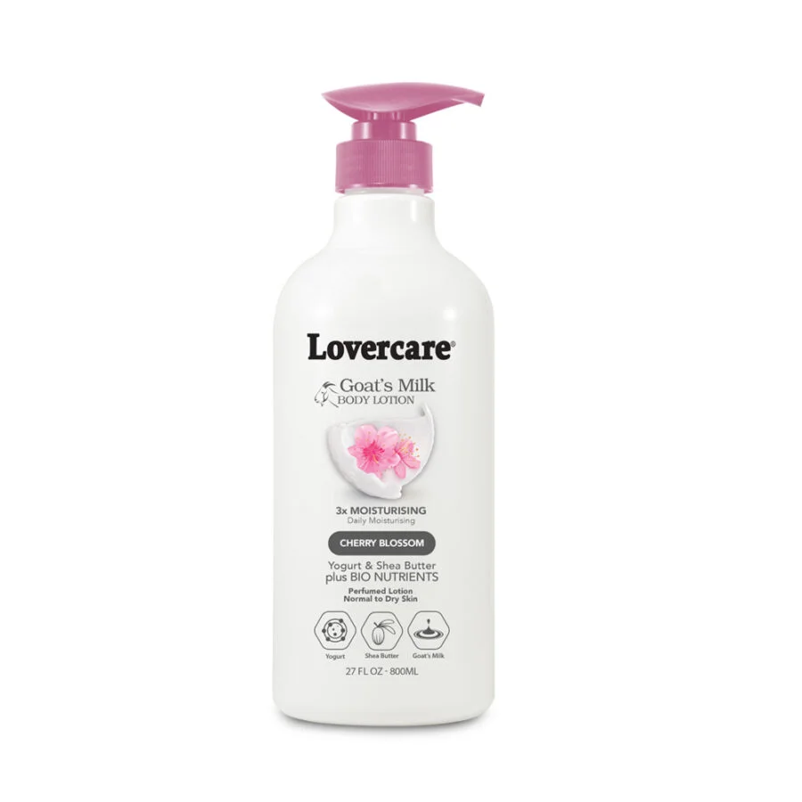 Lovercare Goat's Milk Body Lotion 800mL - Cherry Blossom