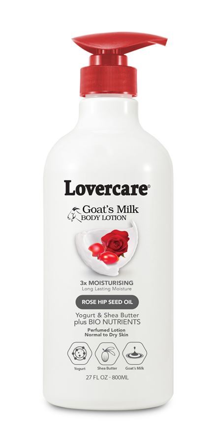 Lovercare Goat's Milk Body Lotion 800mL - Rose Hip Seed Oil