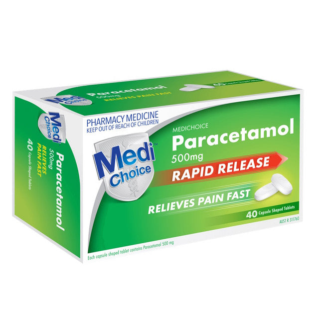 MediChoice Paracetamol Rapid Release 40 Tablets (S2)