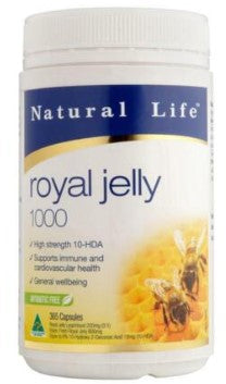Natural Life Royal Jelly High Strength 1000mg 365 Capsules