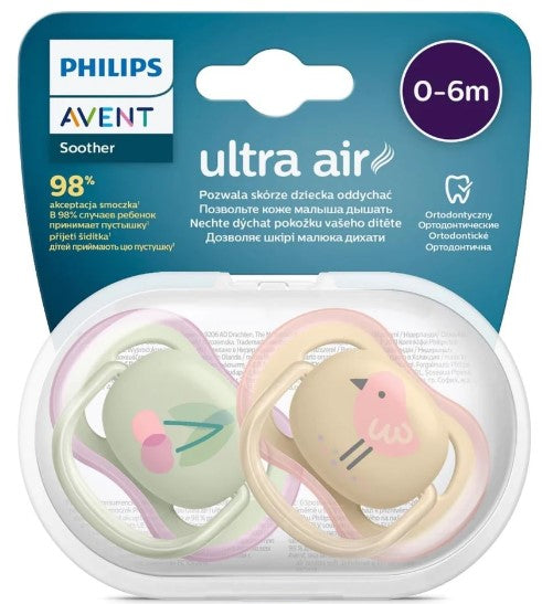 Philips Avent Ultra Air Soother 0-6 months 2-pack