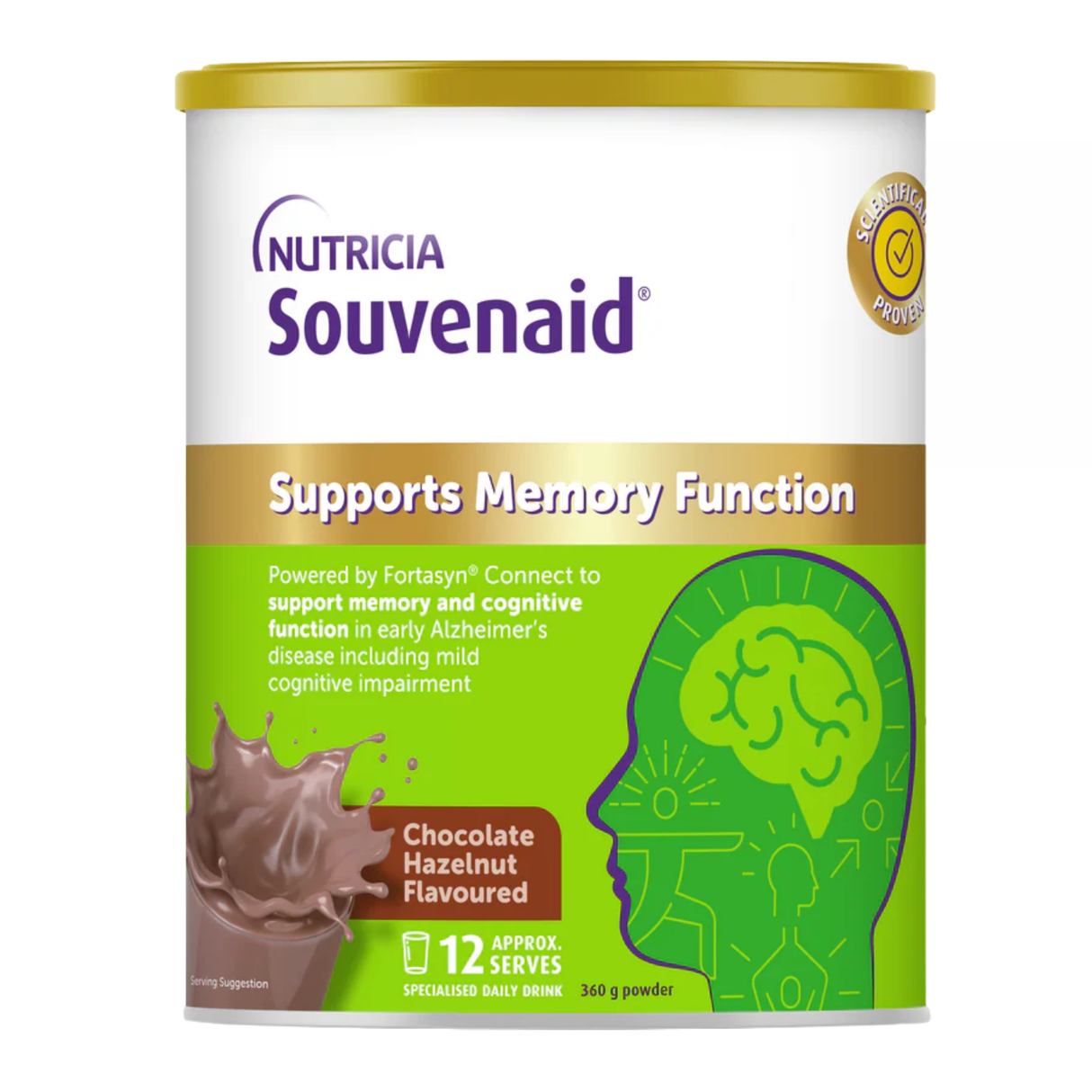 Souvenaid Chocolate Hazelnut Powder 360g (EXP: 31/07/2026)