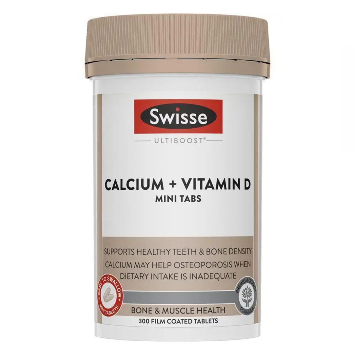 Swisse Ultiboost Calcium + Vitamin D Mini 300 Tablets