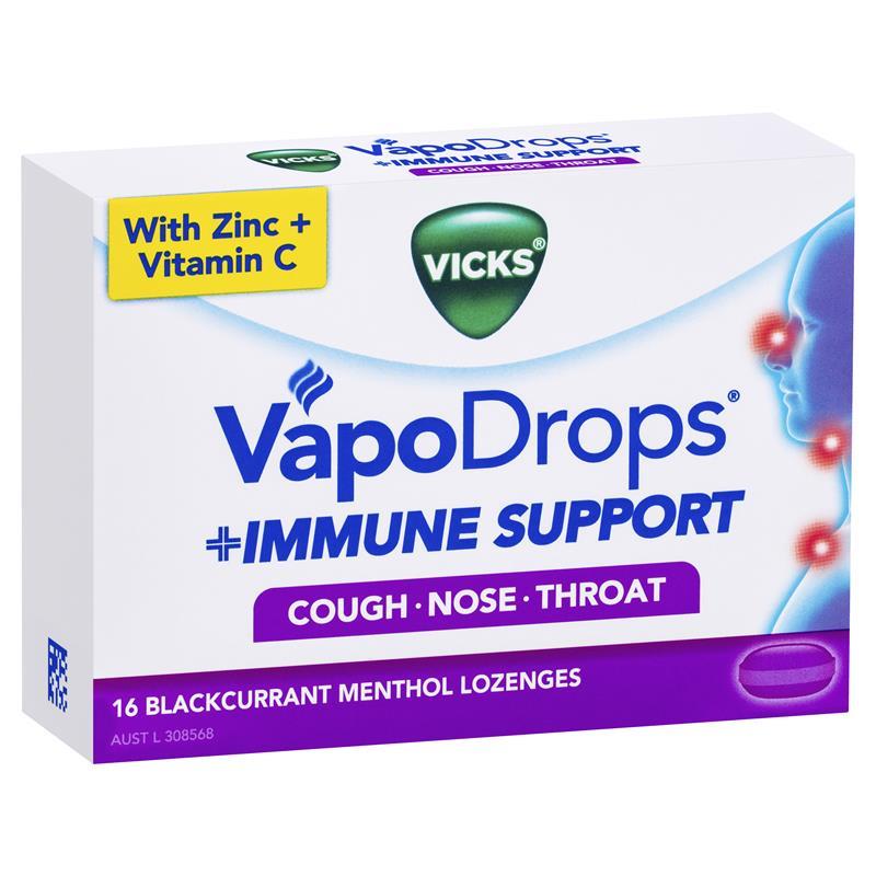 Vicks VapoDrops + Immune Support 16 Lozenges