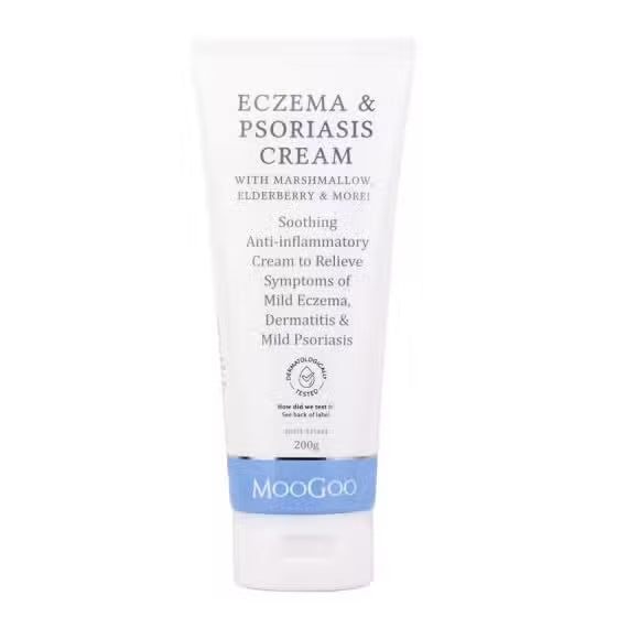 Moogoo Eczema & Psoriasis Cream with Marshmallow Elderberry & More 200g