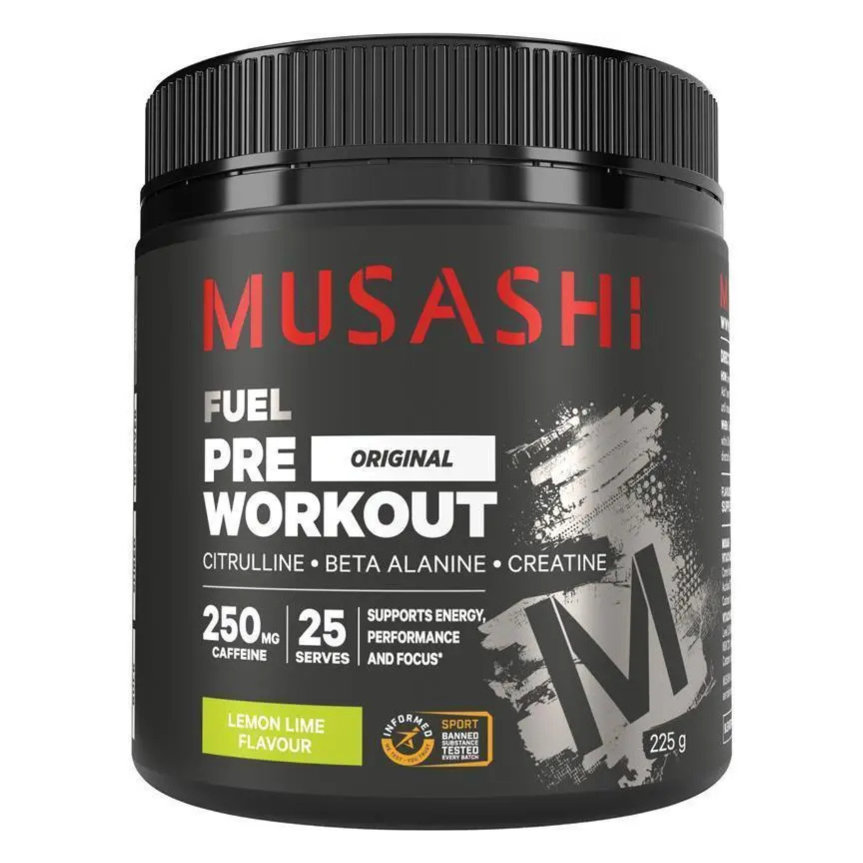 Musashi Pre Workout Lemon Lime 225g