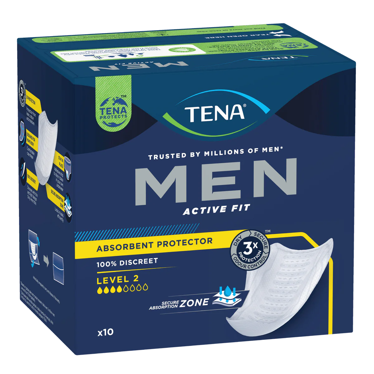 Tena for Men Level 2 4 Drops Medium 10 Pack