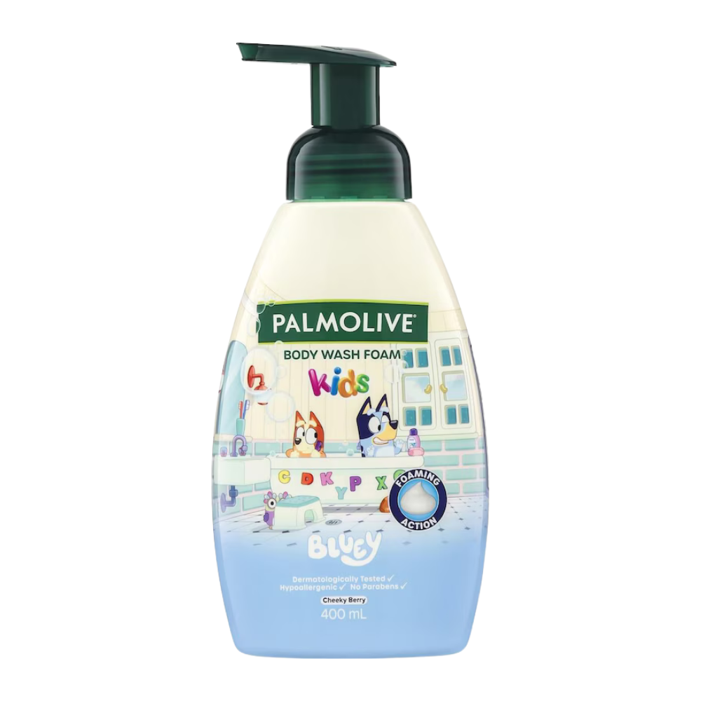 Palmolive Bluey Kids Body Wash Foam Cheeky Berry 400mL