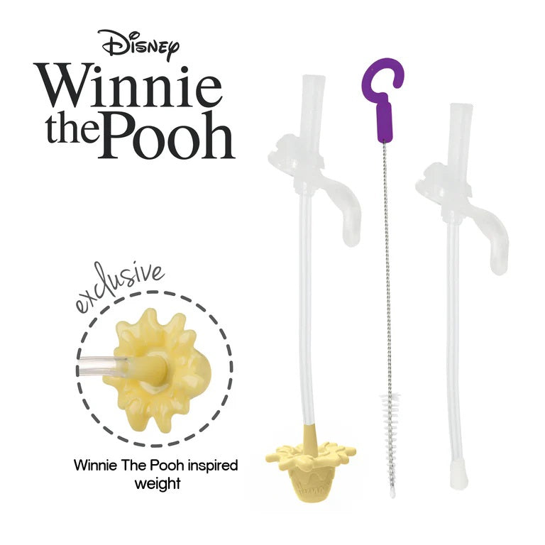 B.Box Sippy Cup Replacement Straws + Cleaner - Winnie the Pooh 6m+