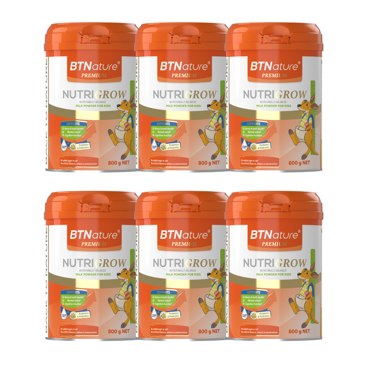 BTNature Kids Nutrigrow Milk Powder 800g X 6 BUNDLE  [FREE SHIPPING]