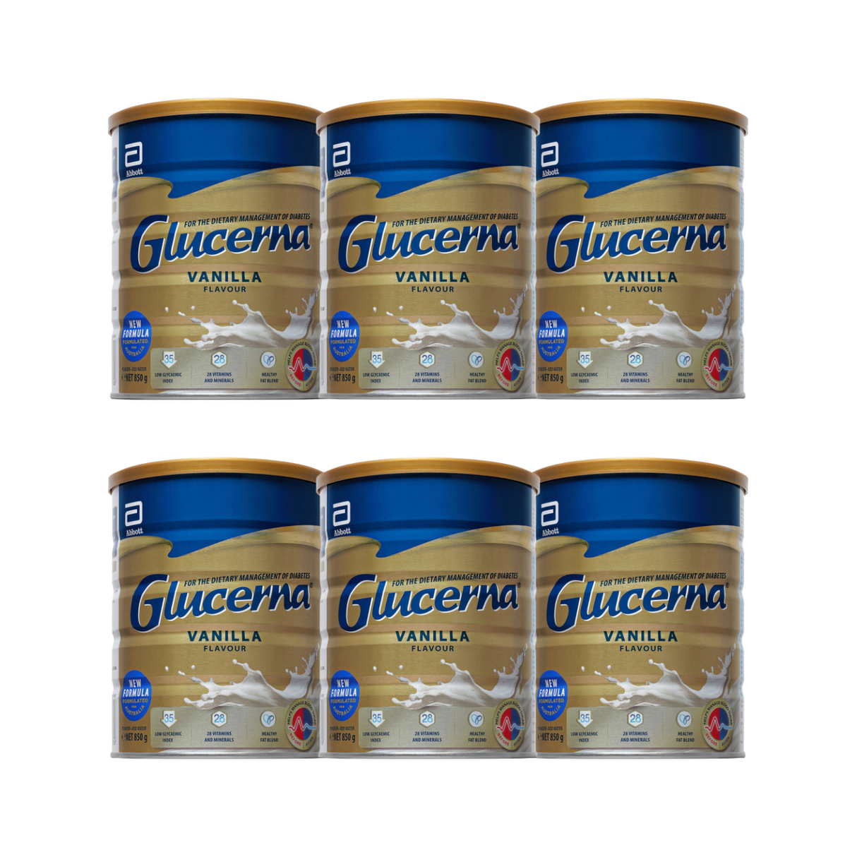 Glucerna Powder Vanilla 850g X 6 BUNDLE