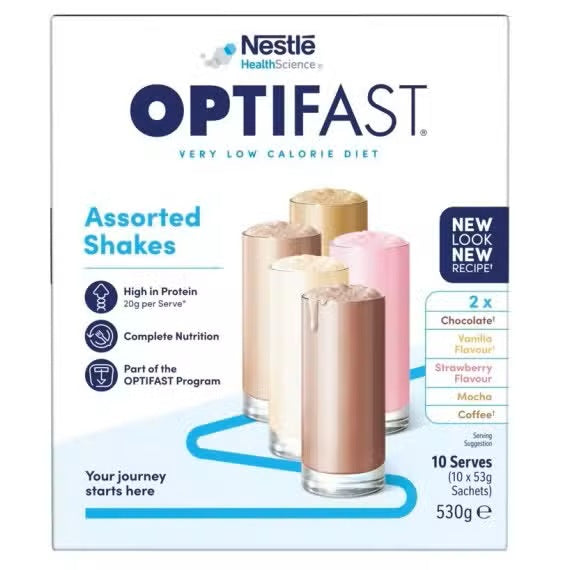 Optifast VLCD Assorted Shakes 53g x 10 Pack (EXP: 24/08/2026)
