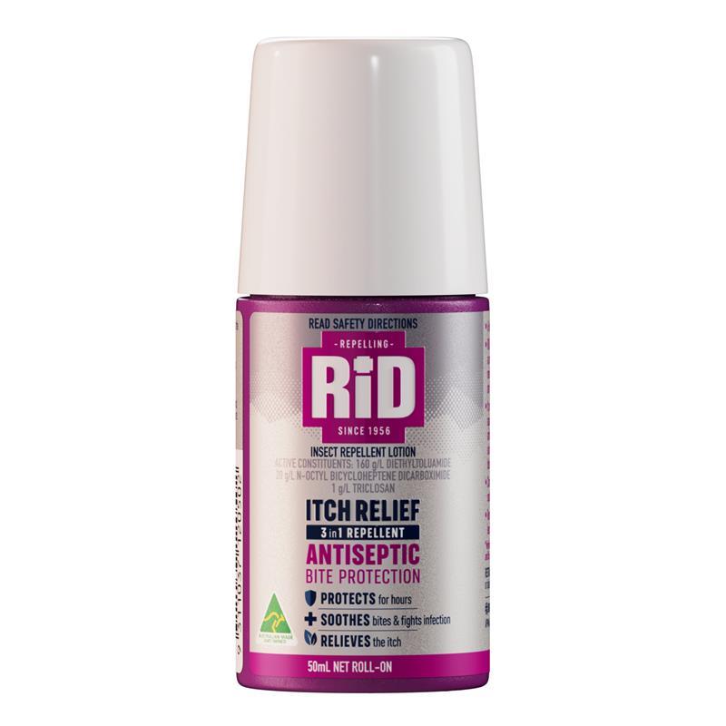 Rid Itch Relief Antiseptic Bite Protection 50 mL Roll On (EXP: 01/07/2026)