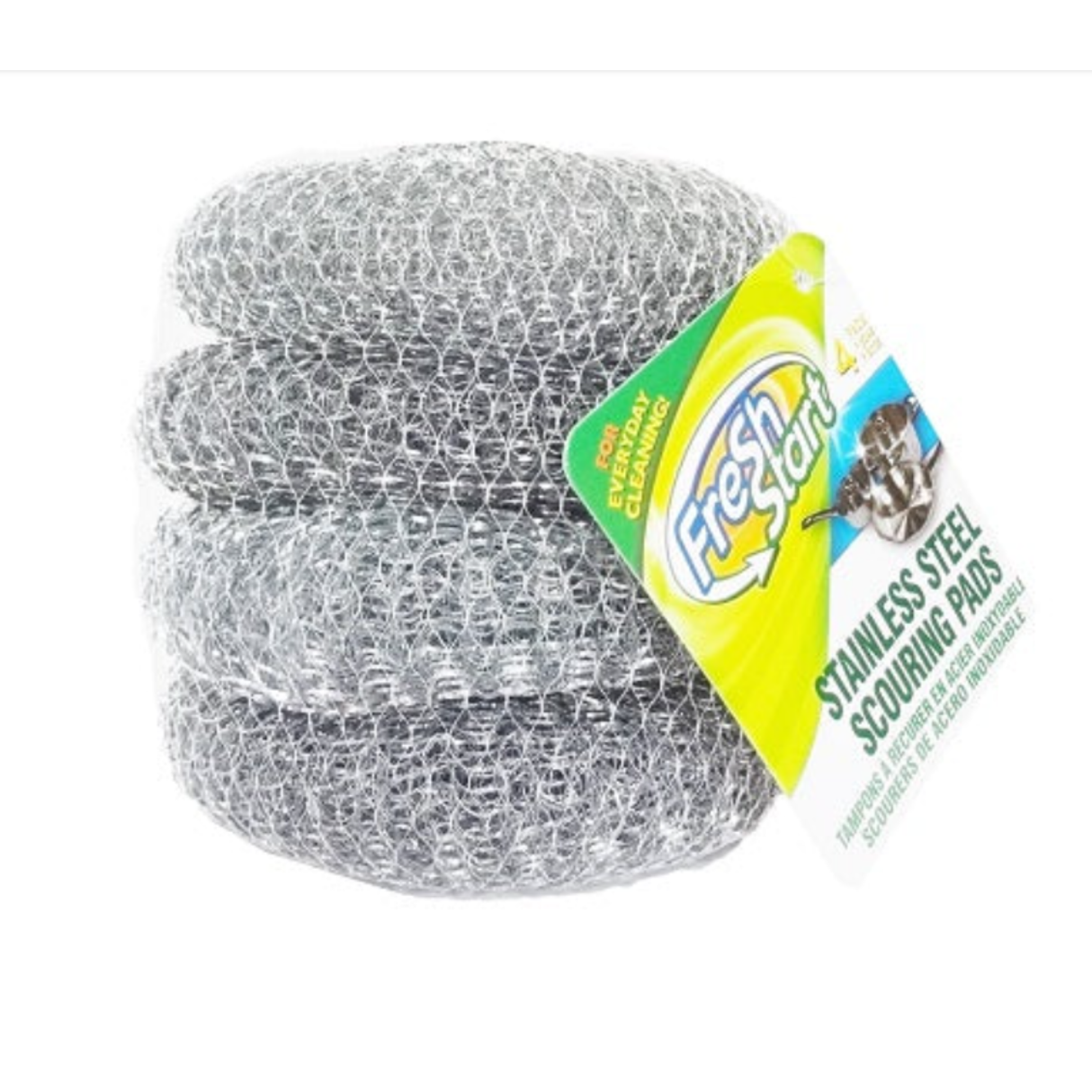 Fresh Start Stainless Steel Scourer Pads 4 Pack