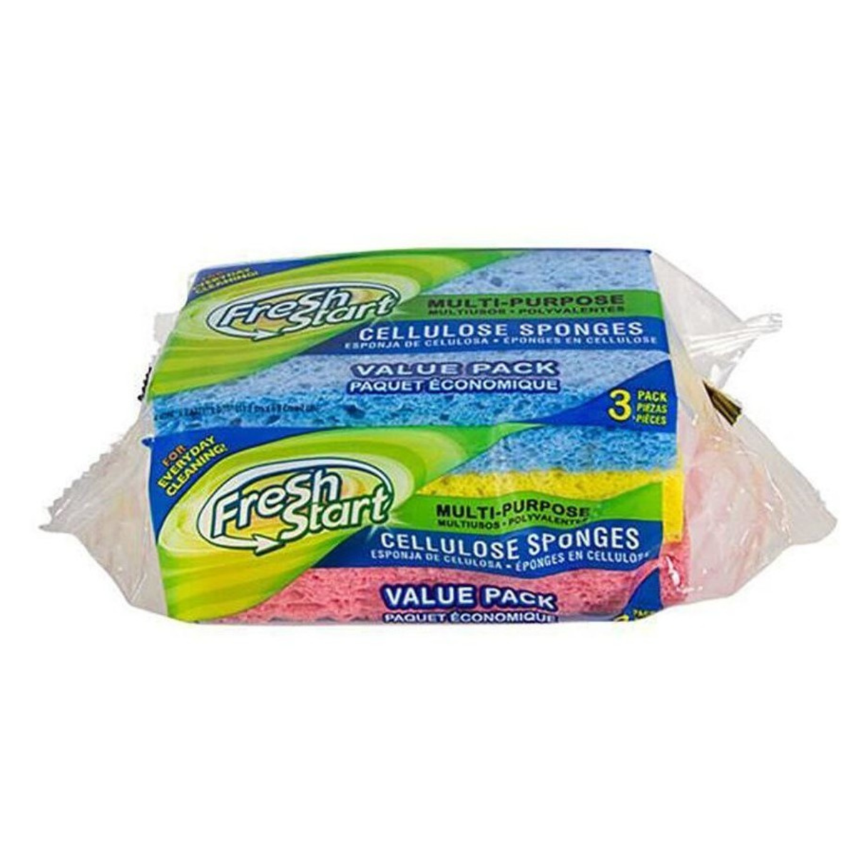 Fresh Start Multipurpose Cleaning Cellulose Sponge Value Pack 3 Pieces