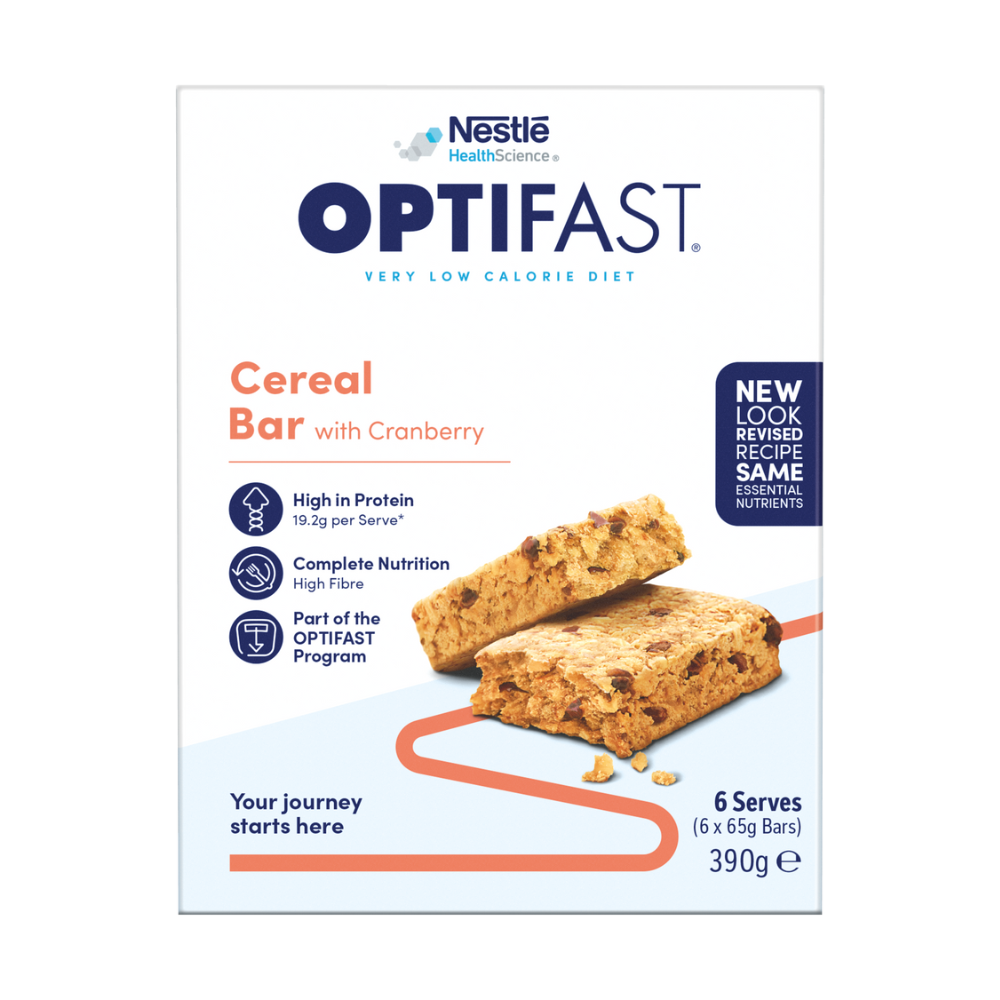 Optifast VLCD Cereal with Cranberry Bar 65g x 6 Bars