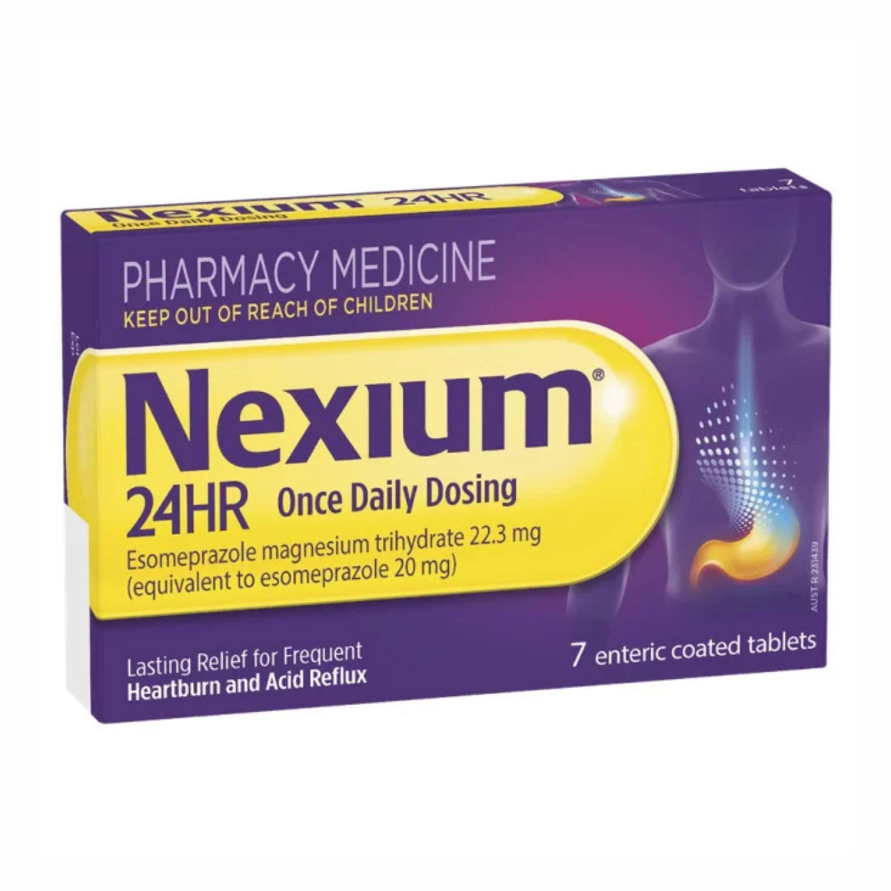 Nexium 24 Hour Once Daily Dosing Enteric Coated 7 Tablets (S2) (EXP: 01/08/2026)