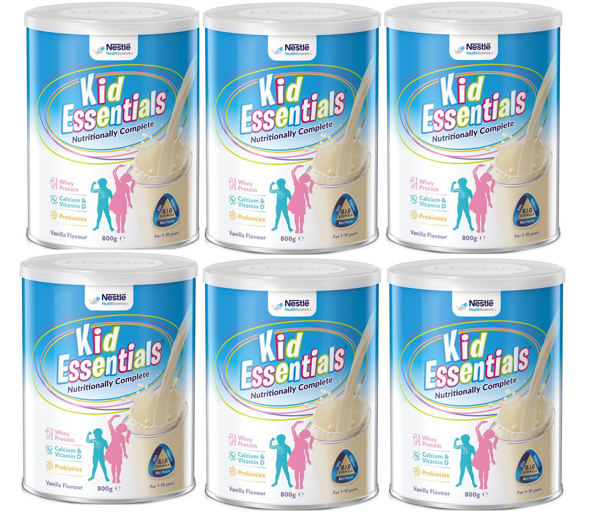 Nestle Kid Essentials Vanilla Flavour 800g x 6 BUNDLE
