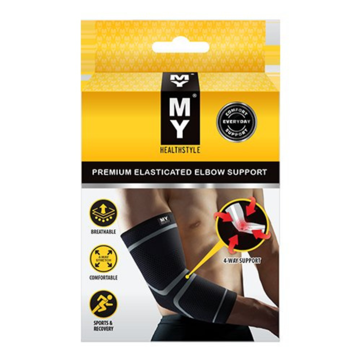 My Premium Elasticated Elbow Support Large