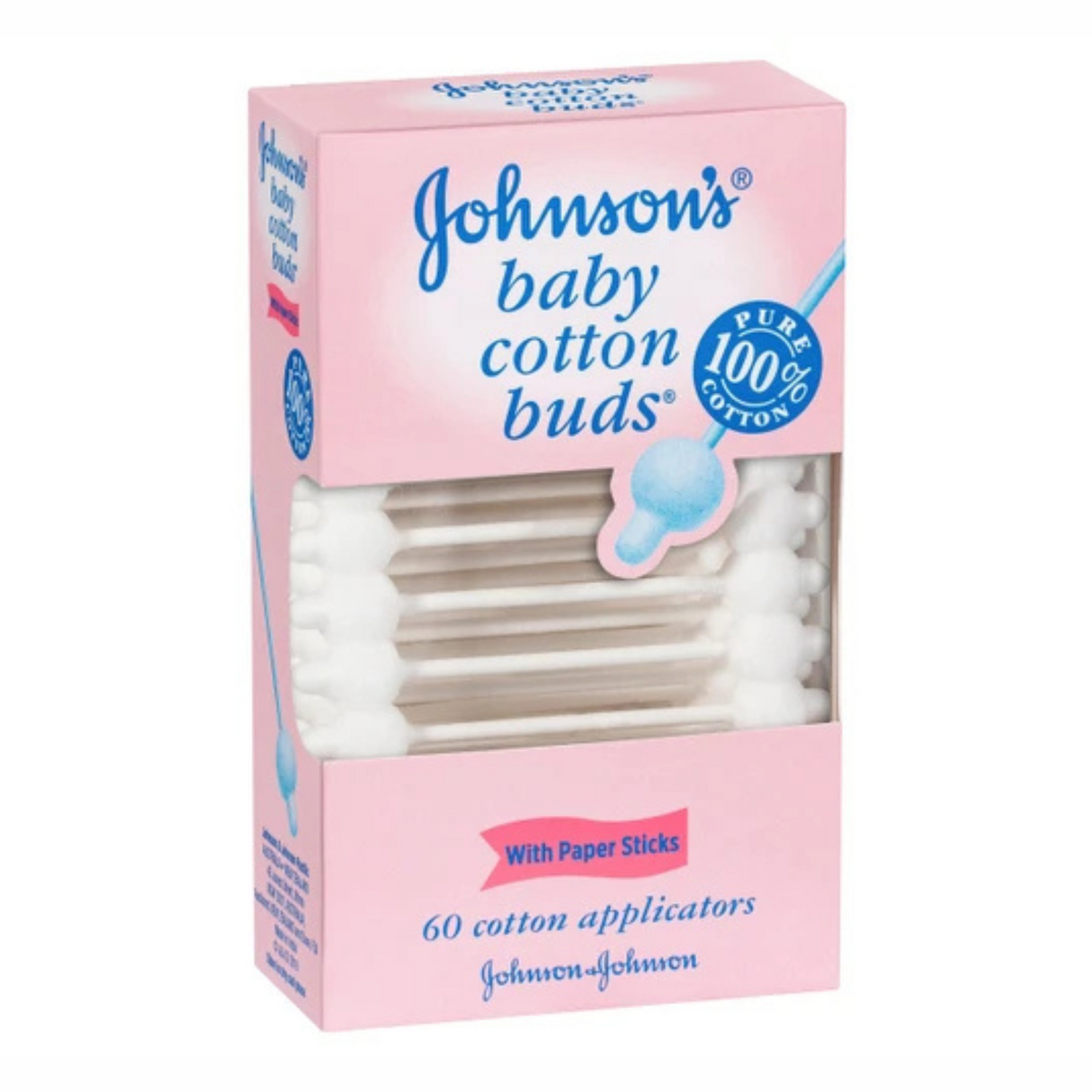 Johnson's Baby Cotton Applicator Buds 60 Pack