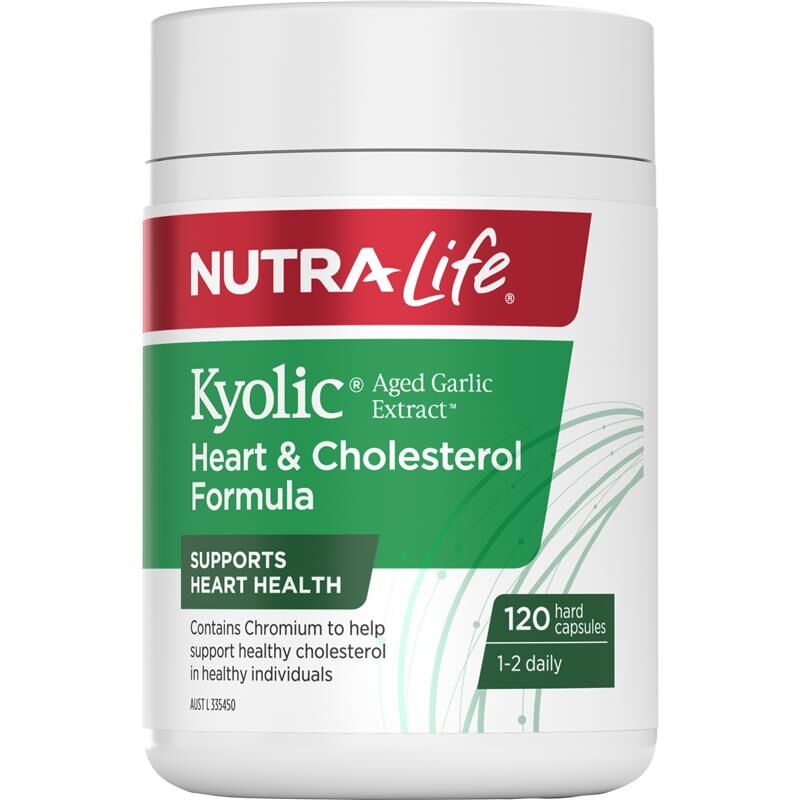 Nutralife Kyolic Aged Garlic Extract Heart & Cholesterol Formula 120 Capsules