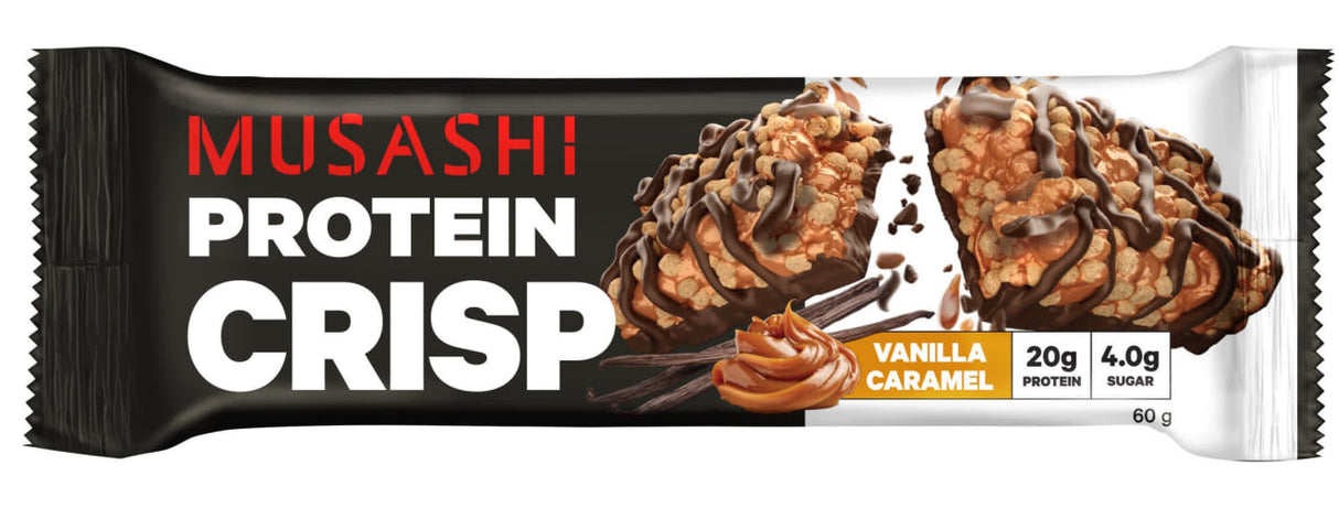 Musashi Protein Crisp Vanilla Caramel 60g (EXP: 25/09/2026)