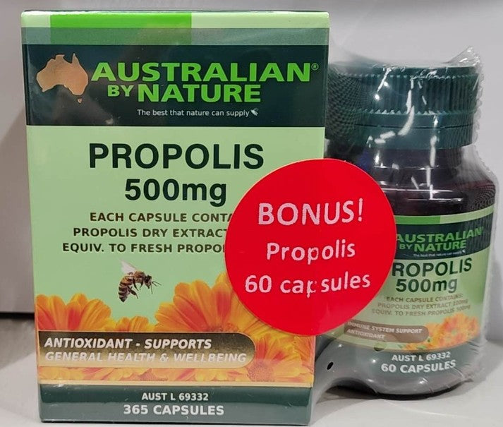 Australian By Nature Propolis 500mg 365 Capsules