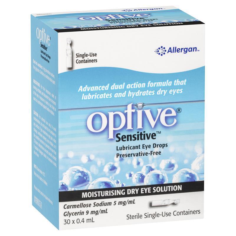 Optive Sensitive Eye Drops 30 x 0.4ml