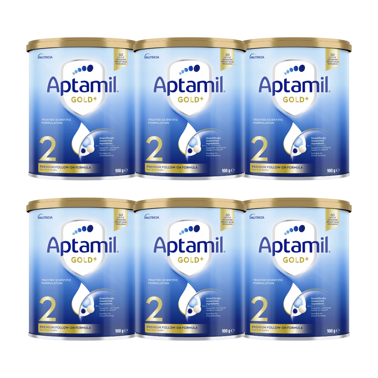 Aptamil Gold+ Stage 2 Follow On Formula 900g X 6 BUNDLE