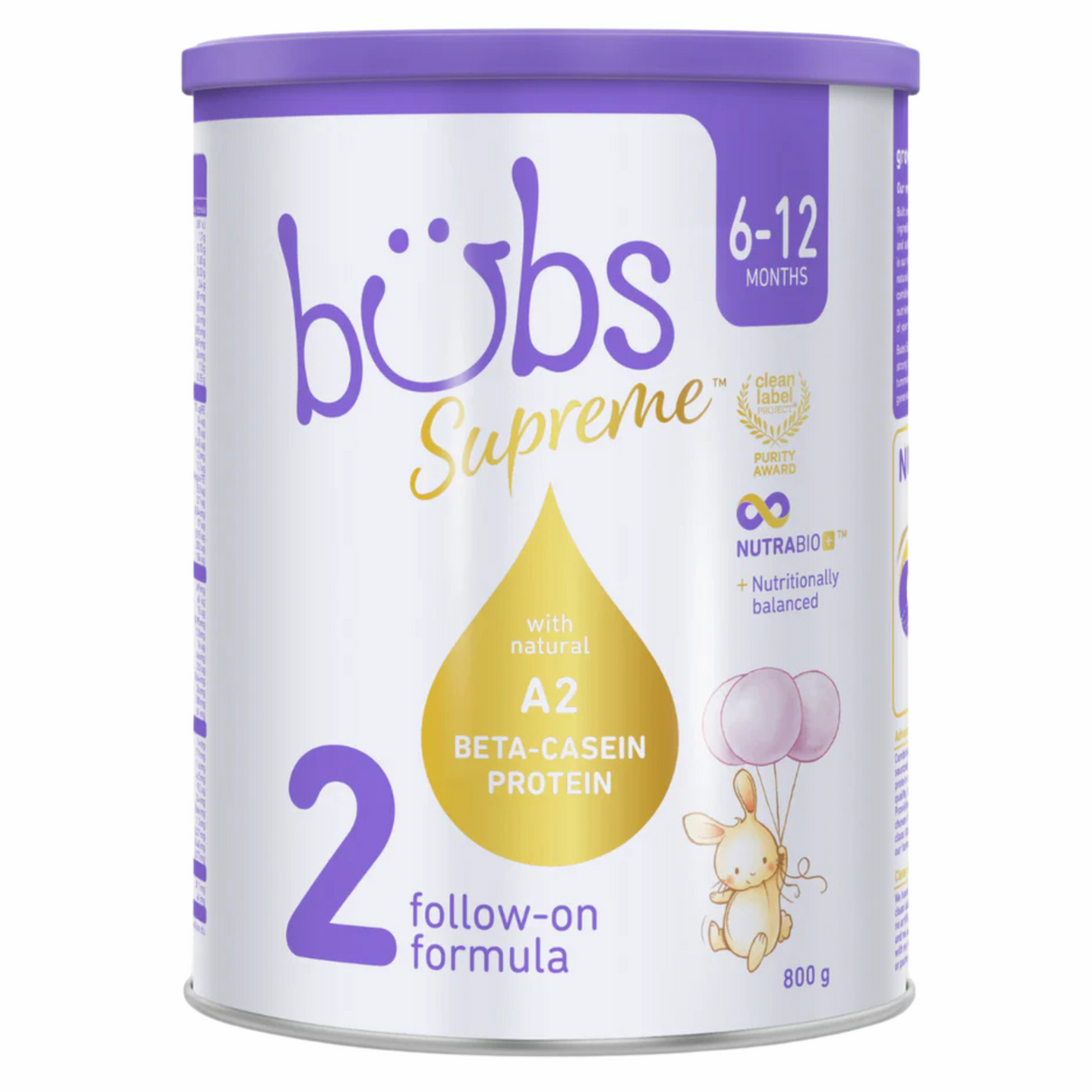 Bubs Supreme A2 Follow On Formula Stage 2 800g