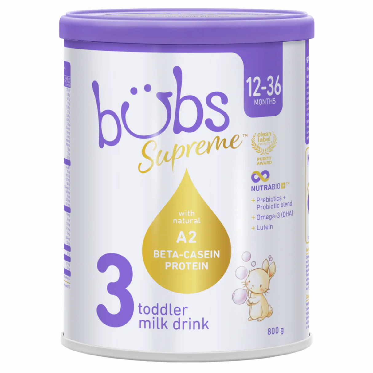 Bubs Supreme A2 Toddler Milk Drink Stage 3 800g
